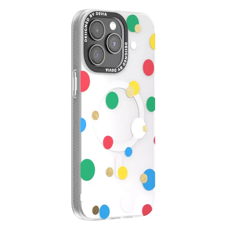 Devia - Polka Dots MagSafe Case for iPhone 15 - Clear