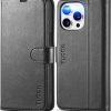 TUCCH Flip Case for iPhone 15 Pro Max - Black