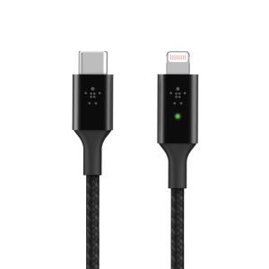 Belkin - Smart Type C to Lightning Braided Charger - 1M - Black