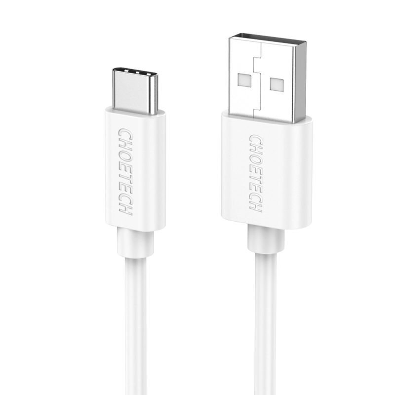 Choetech USB-A to USB-C Cable - White 1M