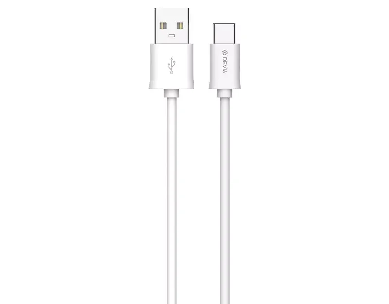 Devia - 2m (2.1A) USB A to Type C Cable - White