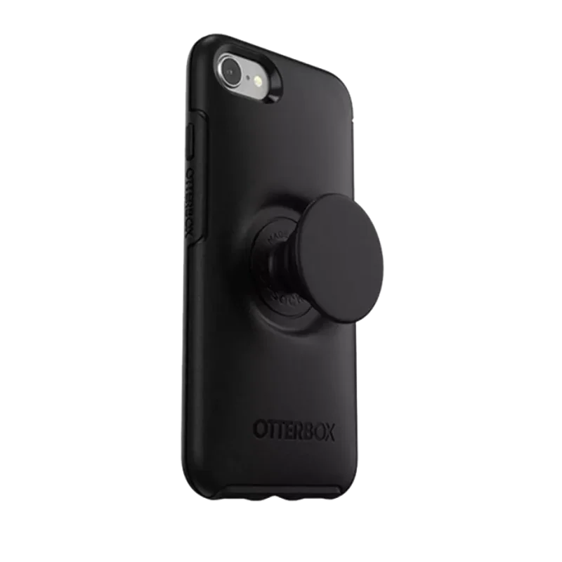 Otterbox+Popsockets - Symmetry for iPhone SE (3) Case - Black